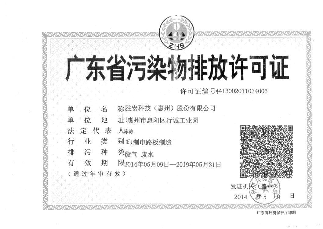 信息公开：星空xingkong官方科技2015-2019年排污许可证